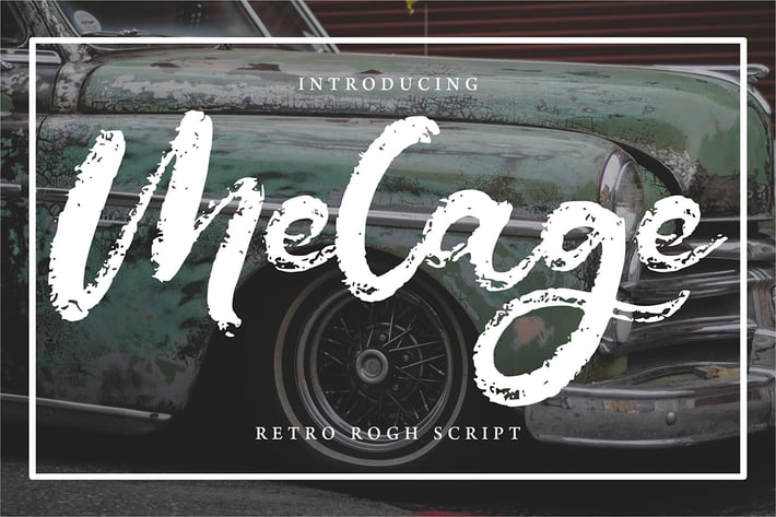 Melage | Retro Rogh Script Font
