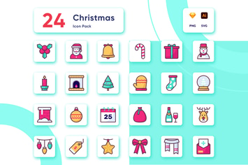 Christmas Items & Decoration Icon Collections