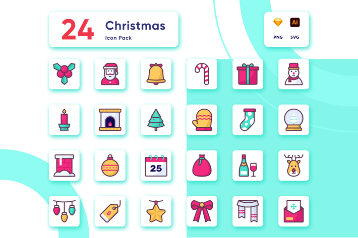 Christmas Items & Decoration Icon Collections
