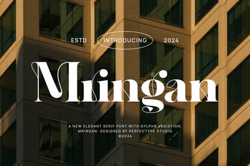 Mringan Elegant Ligature Serif Font Typeface