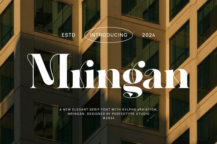 Mringan Elegant Ligature Serif Font Typeface