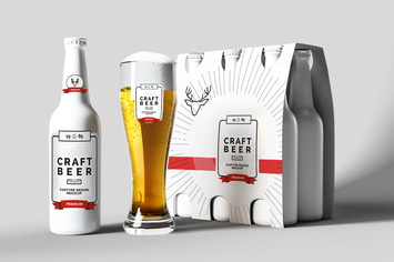 Beer Mock-up White Matte