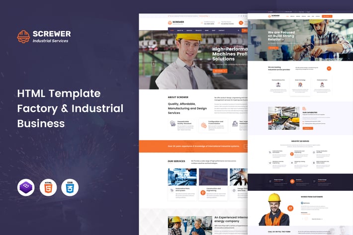  Screwer - Factory & Industrial Business Template