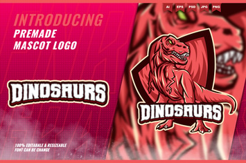 Mad Trex Raptors - Mascot Esport Logo Template