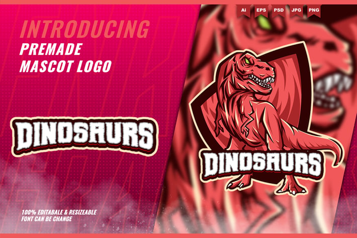 Mad Trex Raptors - Mascot Esport Logo Template