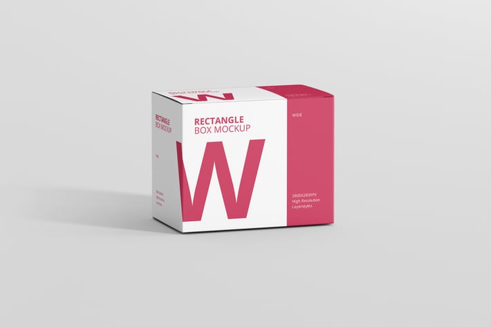 Box Mockup - Wide Rectangle Big Size
