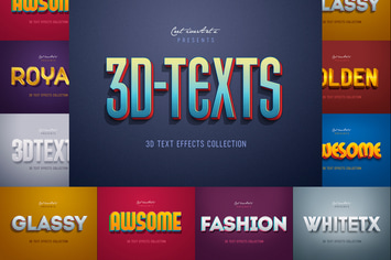 Retro Vintage 3D Text Effects