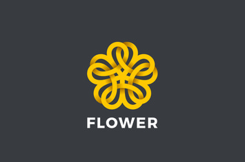 Logo Flower Star abstract Loop Infinity shape