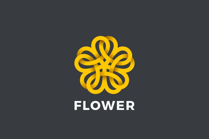 Logo Flower Star abstract Loop Infinity shape