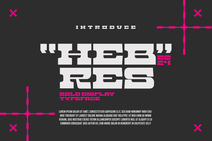 Hebres - Retro Display Typeface