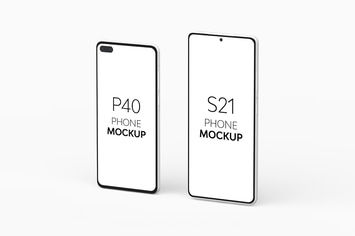 P40 Phone & S21 Phone Mockup