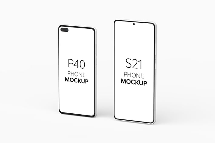 P40 Phone & S21 Phone Mockup