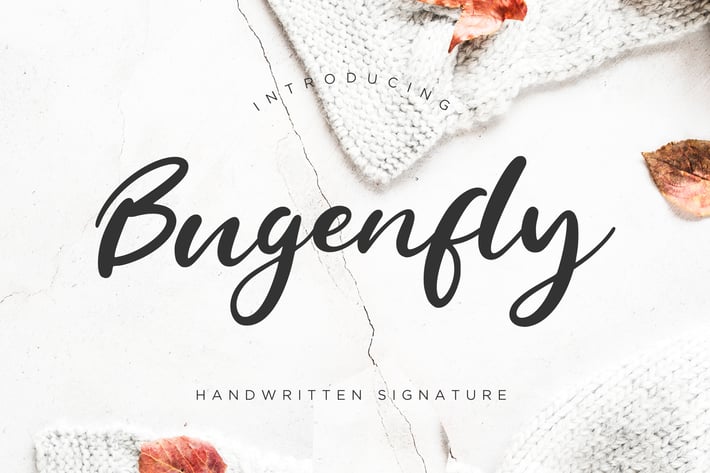 Bugenfly Handwritten Advertisement Font