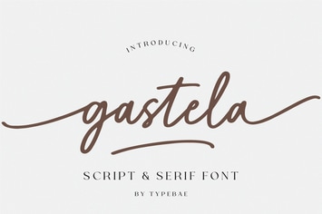 Gastela - Brush Script Font with Swash