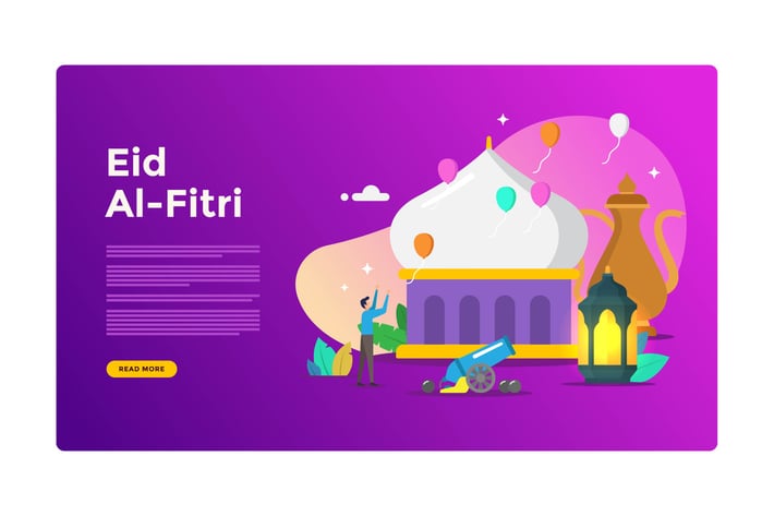 Eid Al-Fitri Illustration
