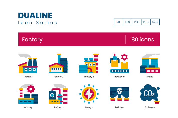80 Factory Icons
