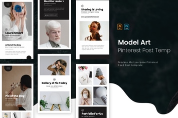 Model And Art | Pinterest Post Template