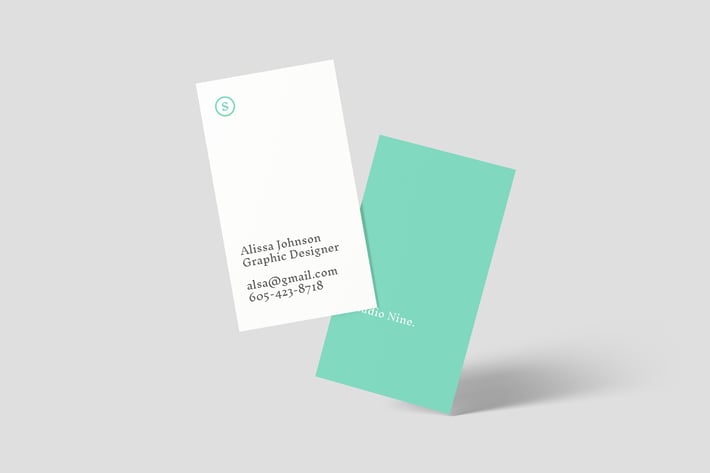 Vertical Business Card Mockups