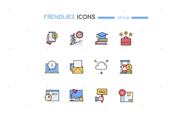 Career and Development - Line Design Style Icons