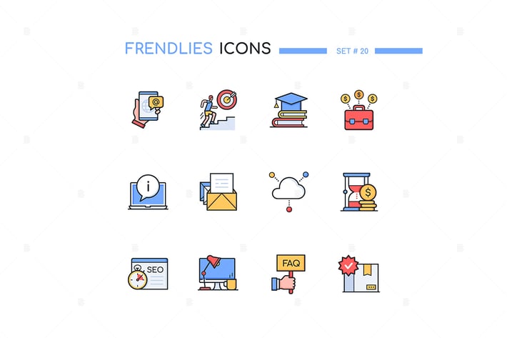 Career and Development - Line Design Style Icons