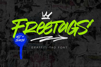Freetags - Graffiti Tag Font