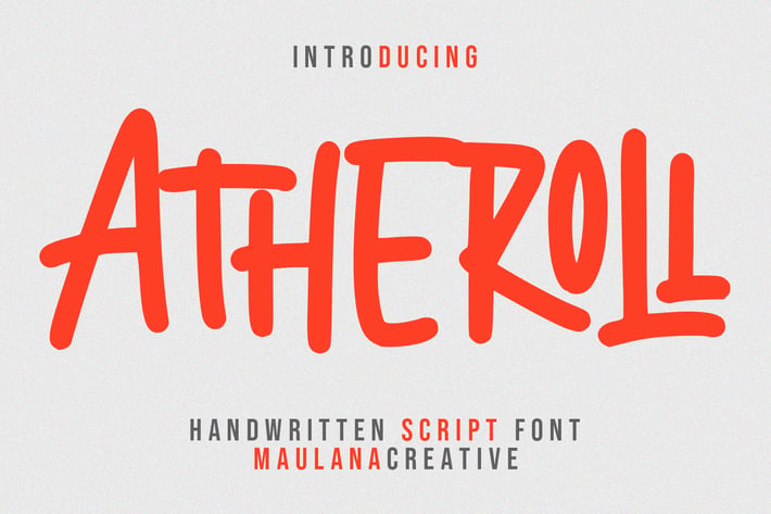 Atheroll Handwritten Font