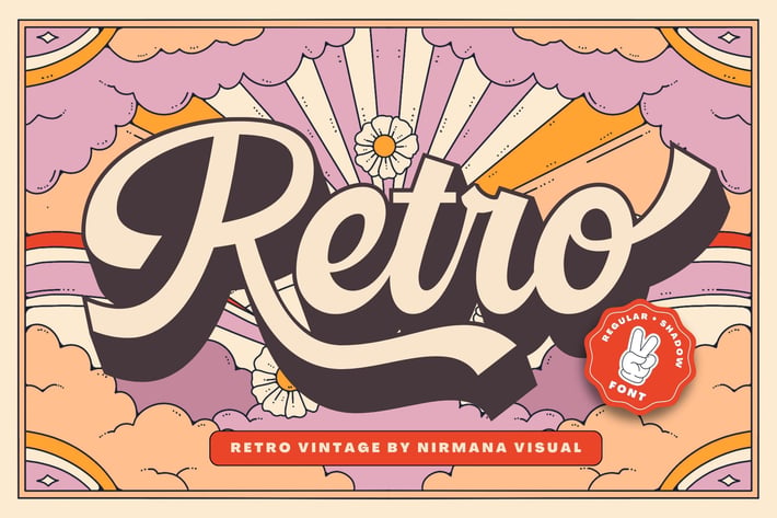 Retro Vintage - Groovy Font