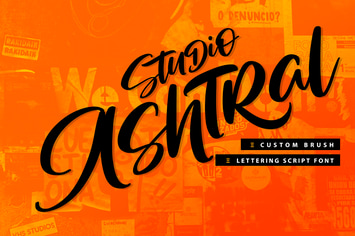 Studio Ashtral | Brush Lettering Script Font