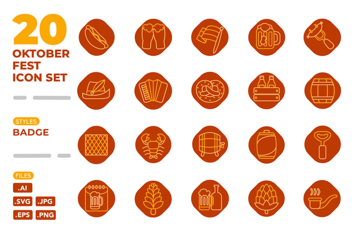 Oktoberfest Icon Set (Badge)