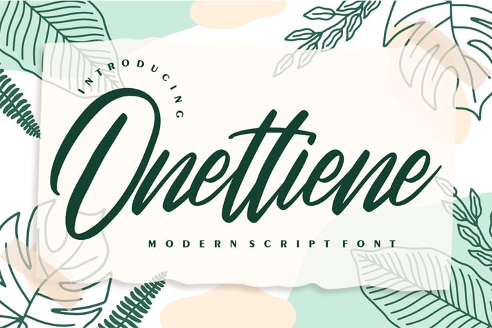 Onettiene | Modern Script Font
