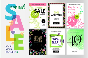 Spring sale banners 