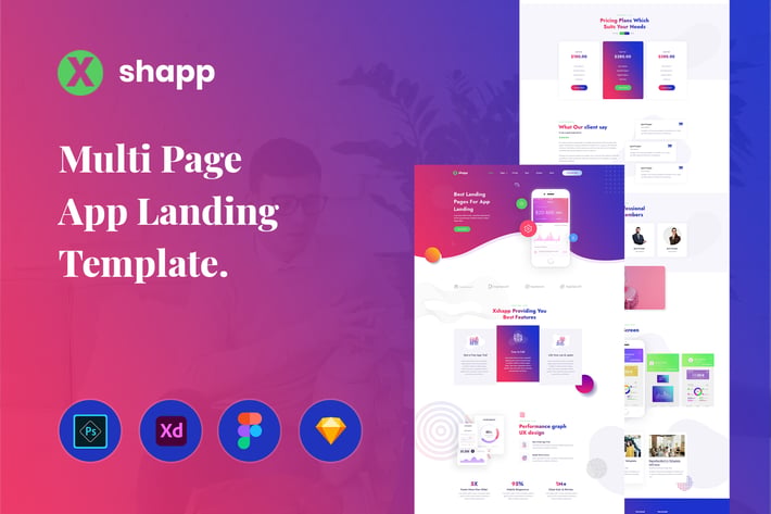 Xshapp - Multipage App Landing Template