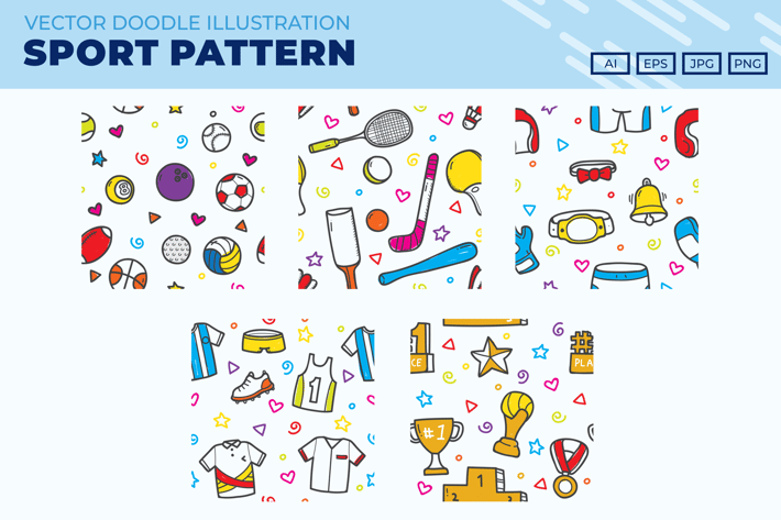 Sport icon pattern