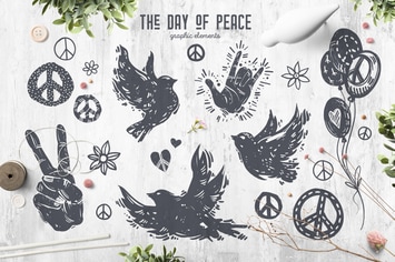 The Day of Peace // Clipart