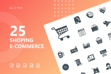 Shopping E-Commerce Glyph Icons