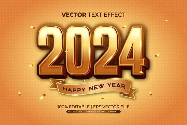 2024 New Year Editable Text Effect