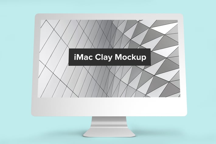iMac Clay Mockup Front