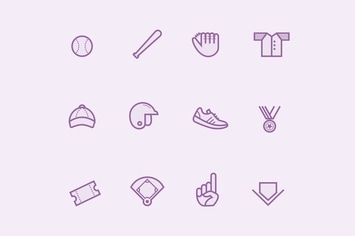 12 Baseball Icons