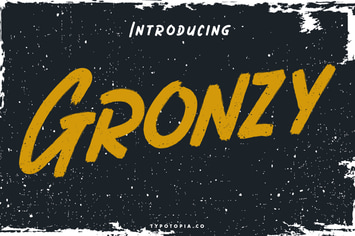 Gronzy – Brush Font