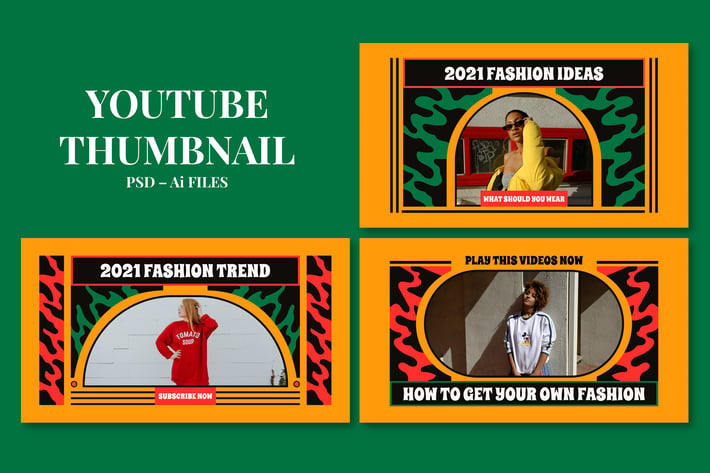 Fashion – Youtube Thumbnail Template Pack