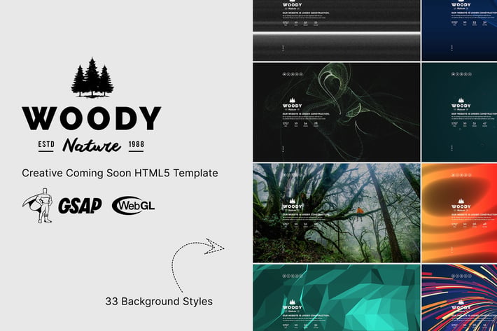 Woody - Creative Coming Soon HTML5 Template