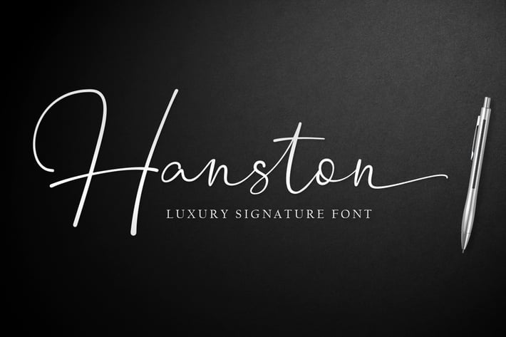 Hanston | Luxury Signature Font