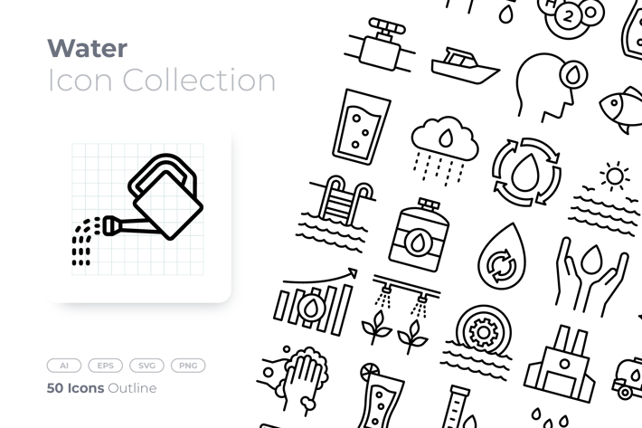 Water Outline Icon