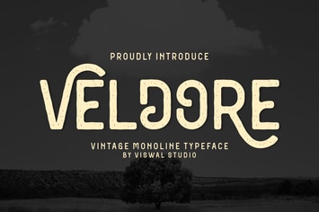 Veldore - Vintage Monoline Font