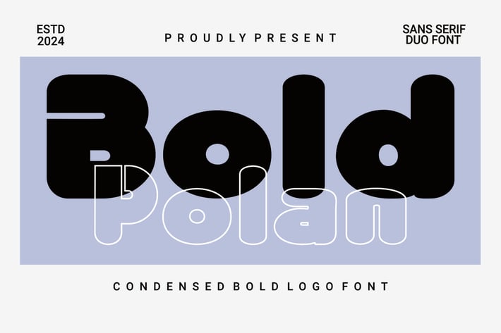 BoldPolan-Line - Bold Rounded Condensed Font