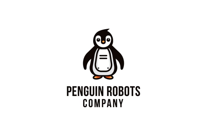 Penguin Robots Company Logo Template