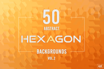 50 Abstract Hexagon Backgrounds - Vol. 2