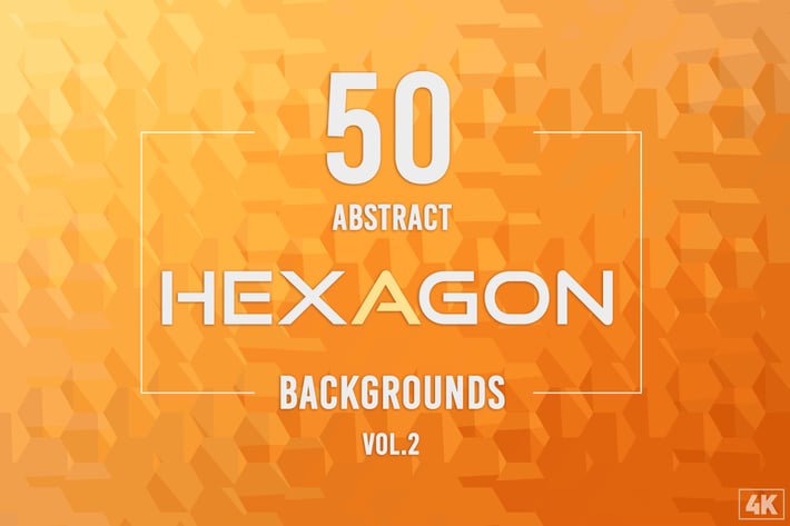 50 Abstract Hexagon Backgrounds - Vol. 2