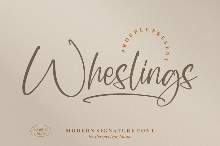 Wheslings Modern Signature Font