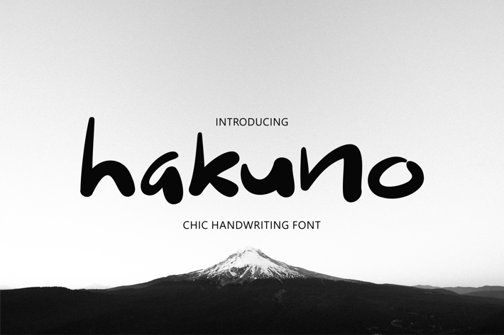 Hakuno - Chic Handwriting Font
